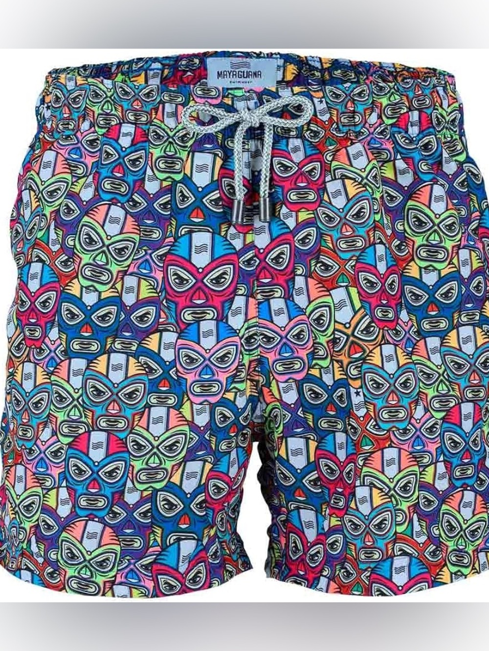 Mayaguana Lucha Libre swim trunks, mesh lined. Size XXL
